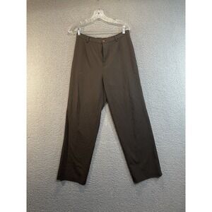 Rafaella Womens Dress Pants Size 10p Petite Brown Polyester Stretch Relaxed Fit